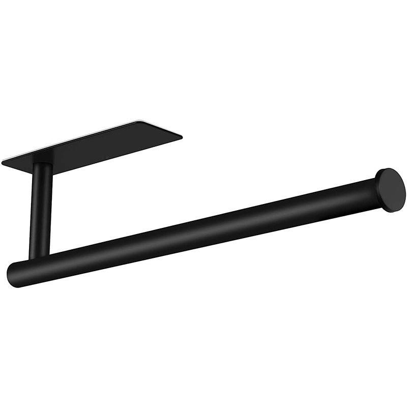 No-Drill Paper Towel Holder | Zero Wall Damage Matte Black