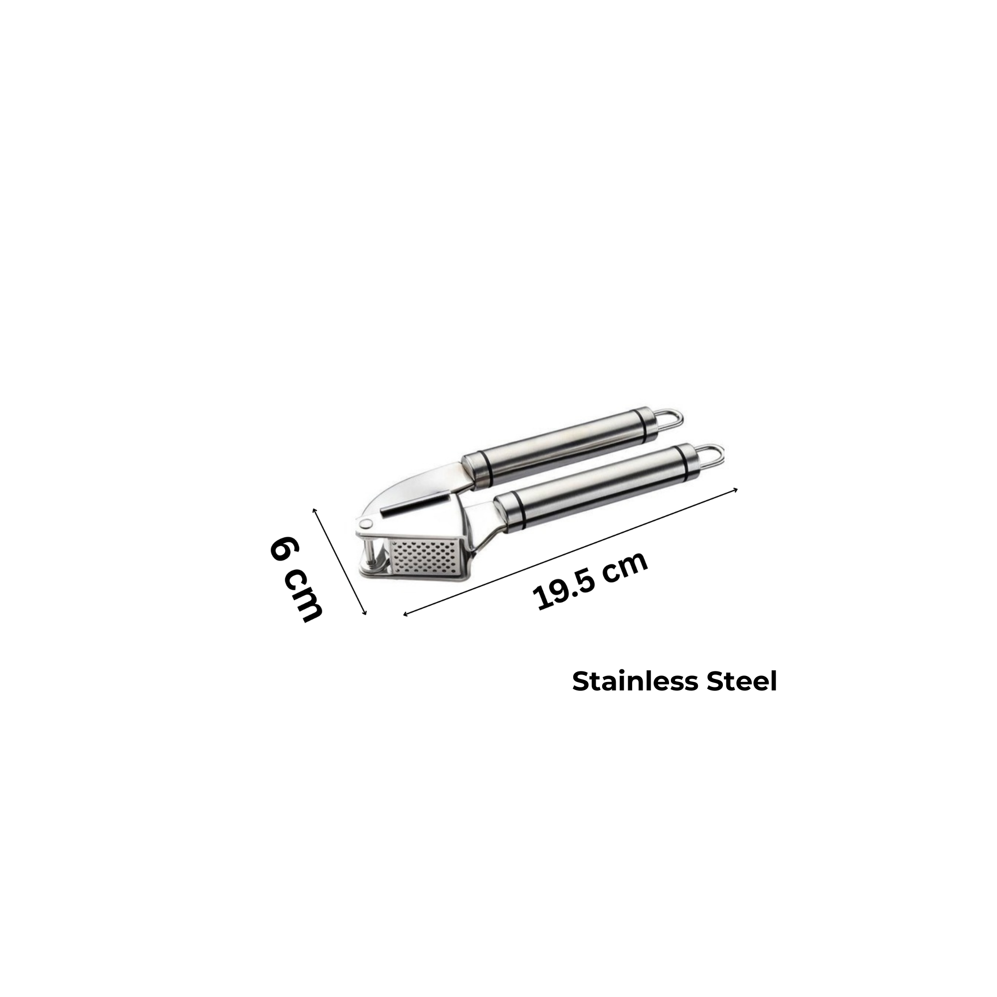 Stainless Steel Garlic Press & Crusher